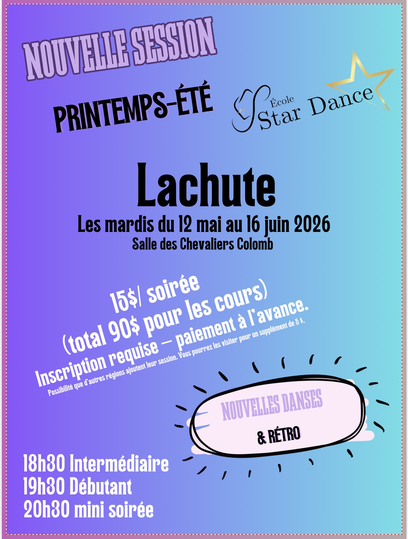 Session d'été Star Dance Lachute