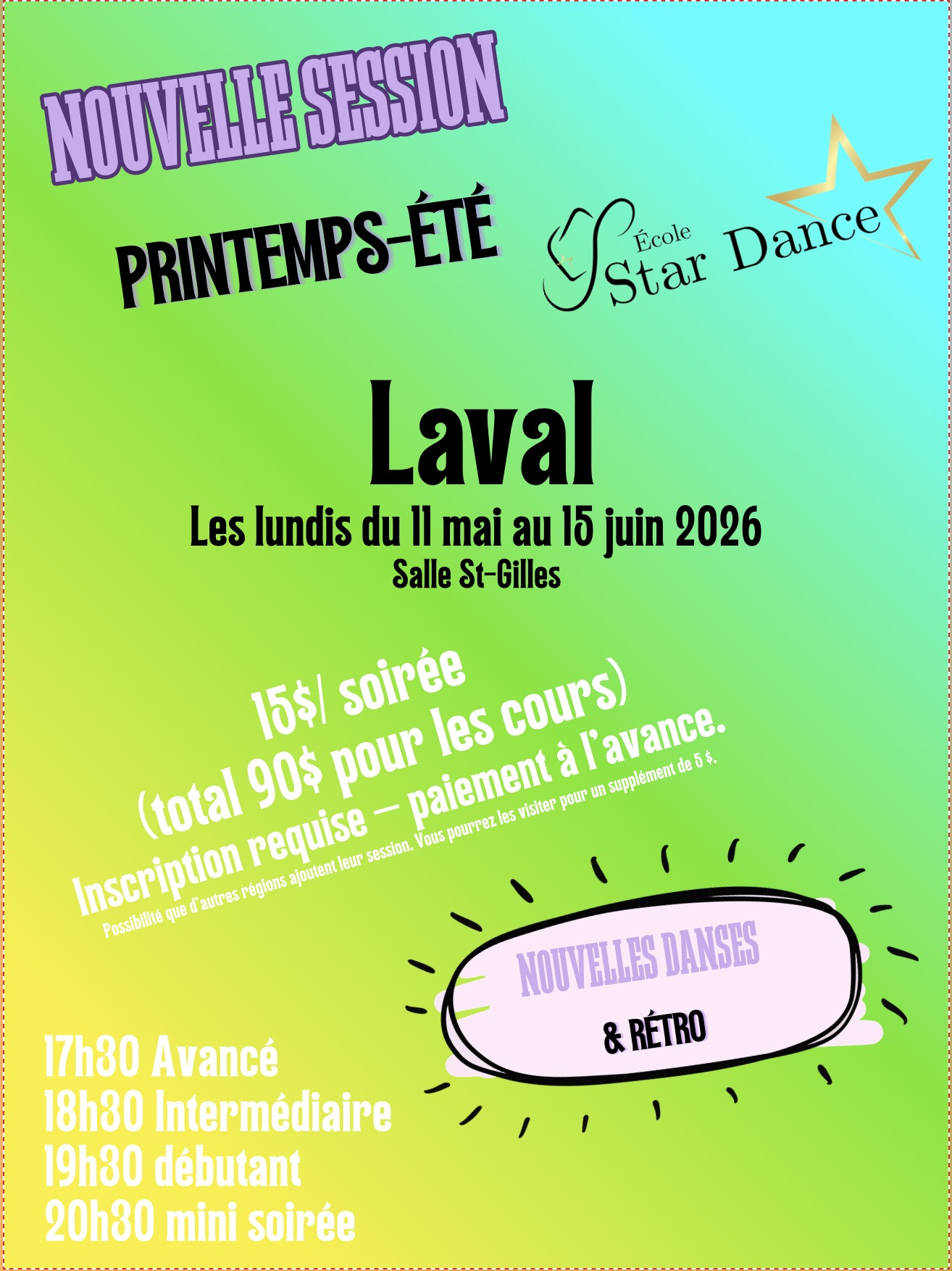 Session d'été Star Dance Laval