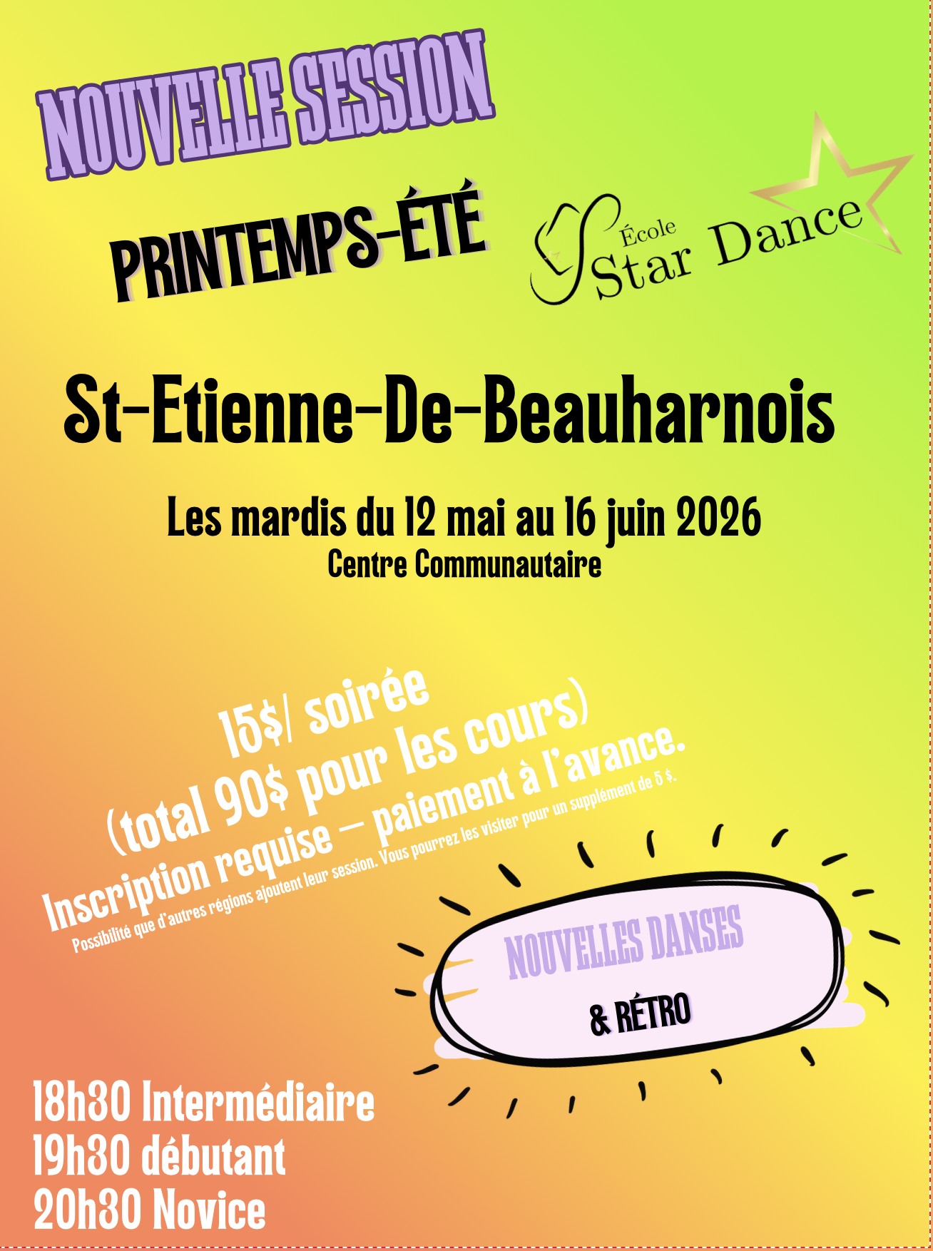 Session d'été St-Étienne-de-Beauharnois