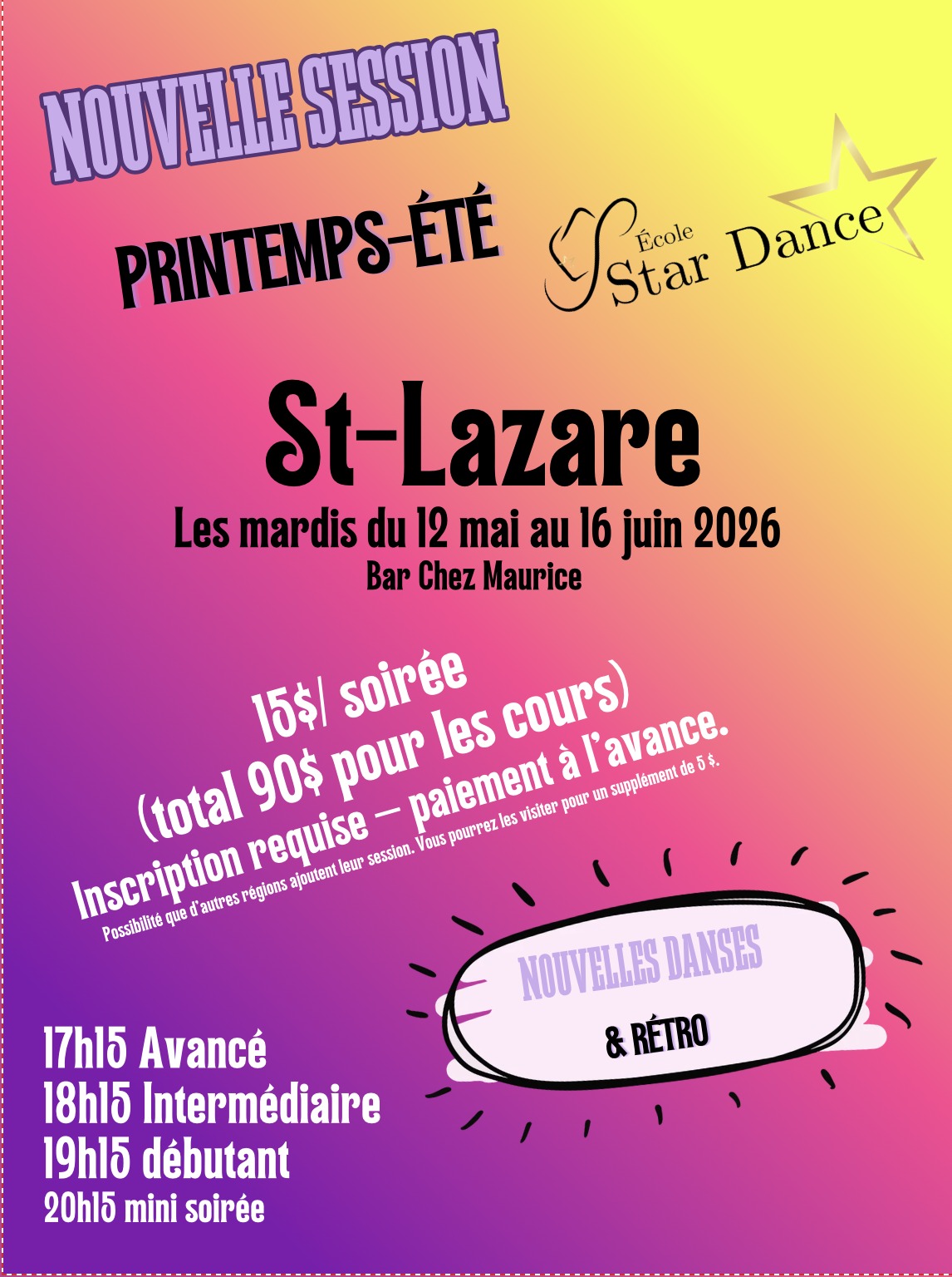 Session d'été Star Dance St-Lazare