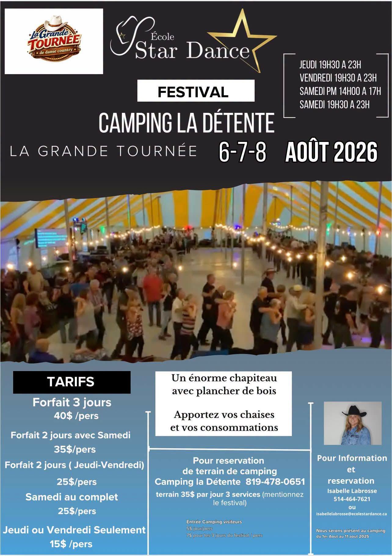 Festival Star Dance La Grande Tournée au Camping La Détente